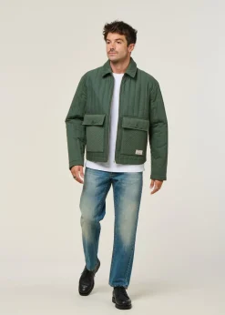 Veste matelassée en coton bio | vert