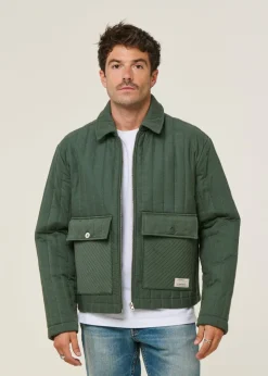 Veste matelassée en coton bio | vert
