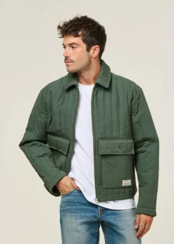Veste matelassée en coton bio | vert