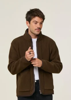 Veste polaire en matière recyclée | marron "goxo - chocolate"