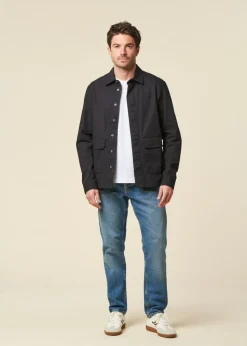 Veste ripstop en coton biologique | noir "rip-stop overshirt black jet"