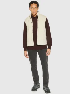 Veste sans manches en coton bio et matière recyclée | écru "11-wales corduroy vest light feather gray"