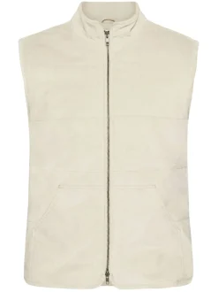 Veste sans manches en coton bio et matière recyclée | écru 