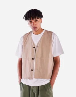 Veste sans manches en coton bio | beige "jacket orni beige - beige"