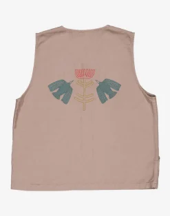 Veste sans manches en coton bio | beige "jacket orni beige - beige"