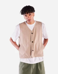 Veste sans manches en coton bio | beige 