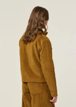 Veste velours en coton bio | camel "light oak corduroy celia jacket - brown"