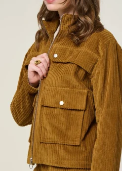 Veste velours en coton bio | camel 