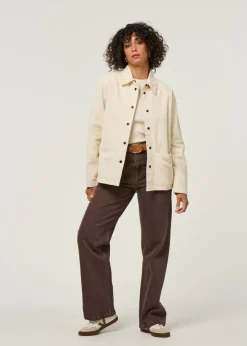 Veste velours en coton bio | écru 