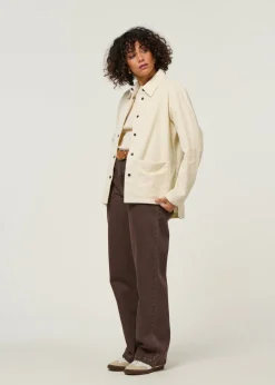 Veste velours en coton bio | écru 