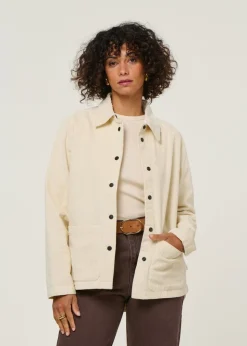 Veste velours en coton bio | écru 