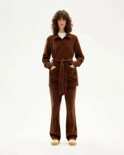 Veste velours en coton bio | marron 