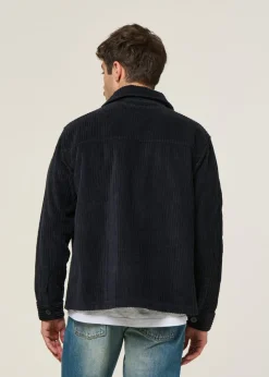 Veste velours en coton bio | marine "navy corduroy gabin shirt"