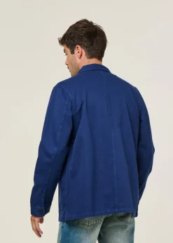 Veste worker en coton bio | bleu 