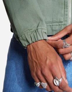 Veste zippée en coton bio | vert 